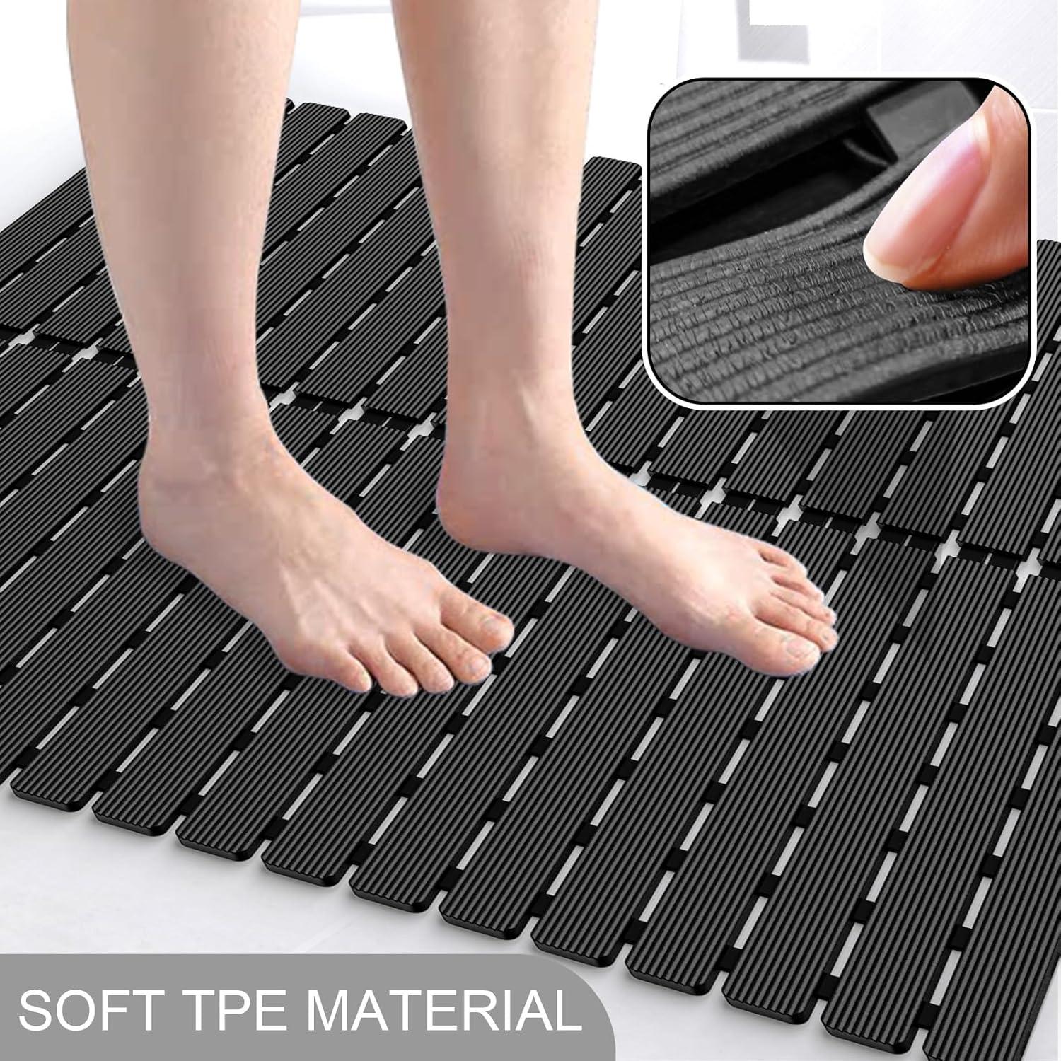 Alfombra de Ducha Antideslizante BYTANA 63x63cm Negra