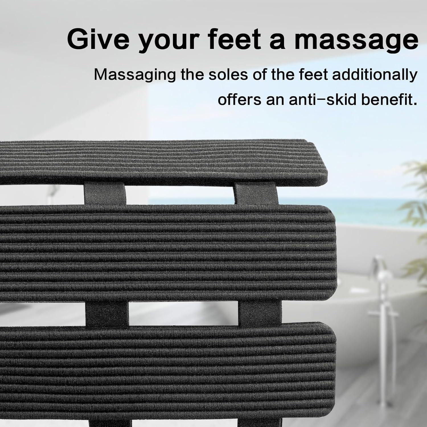 Alfombra de Ducha Antideslizante BYTANA 63x63cm Negra