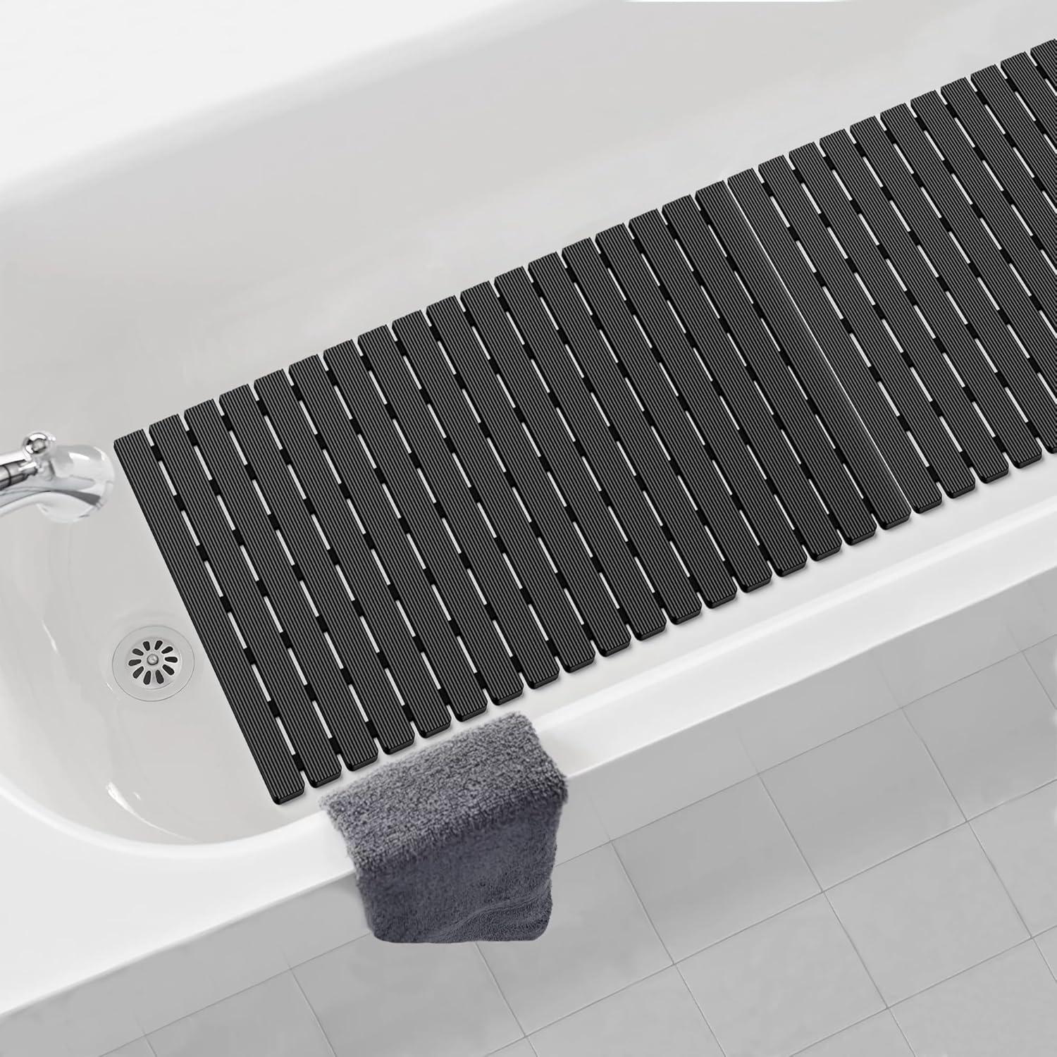 Alfombra de Ducha Antideslizante BYTANA 63x63cm Negra