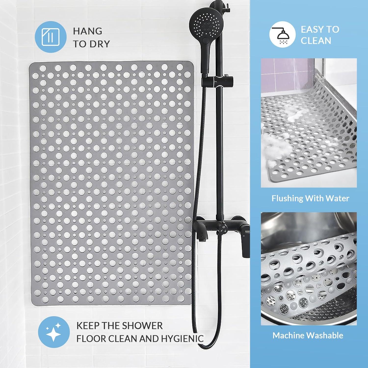 Alfombrilla Antideslizante JRLCTECH para Bañera 75x43 cm Gris