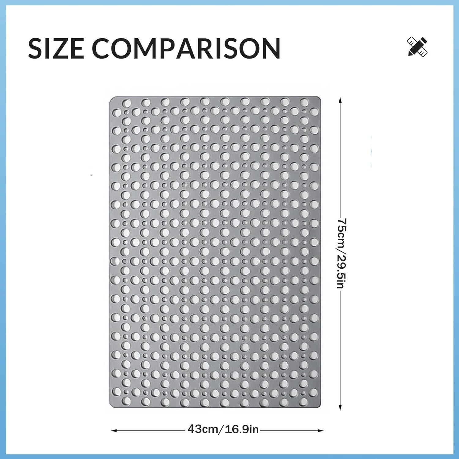 Alfombrilla Antideslizante JRLCTECH para Bañera 75x43 cm Gris