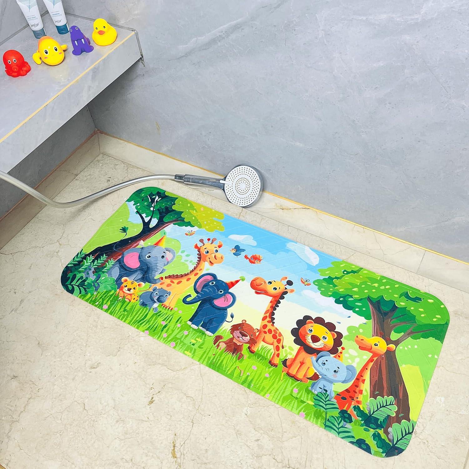 Alfombra de Baño Antideslizante AZONEIN Animales de la Jungla