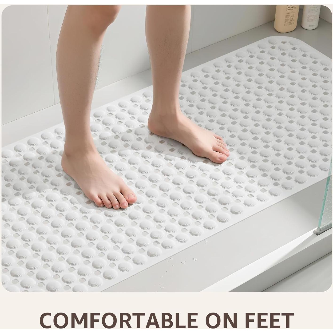 Tapete Antideslizante OTHWAY 89x41 cm Blanco TPE Lavable