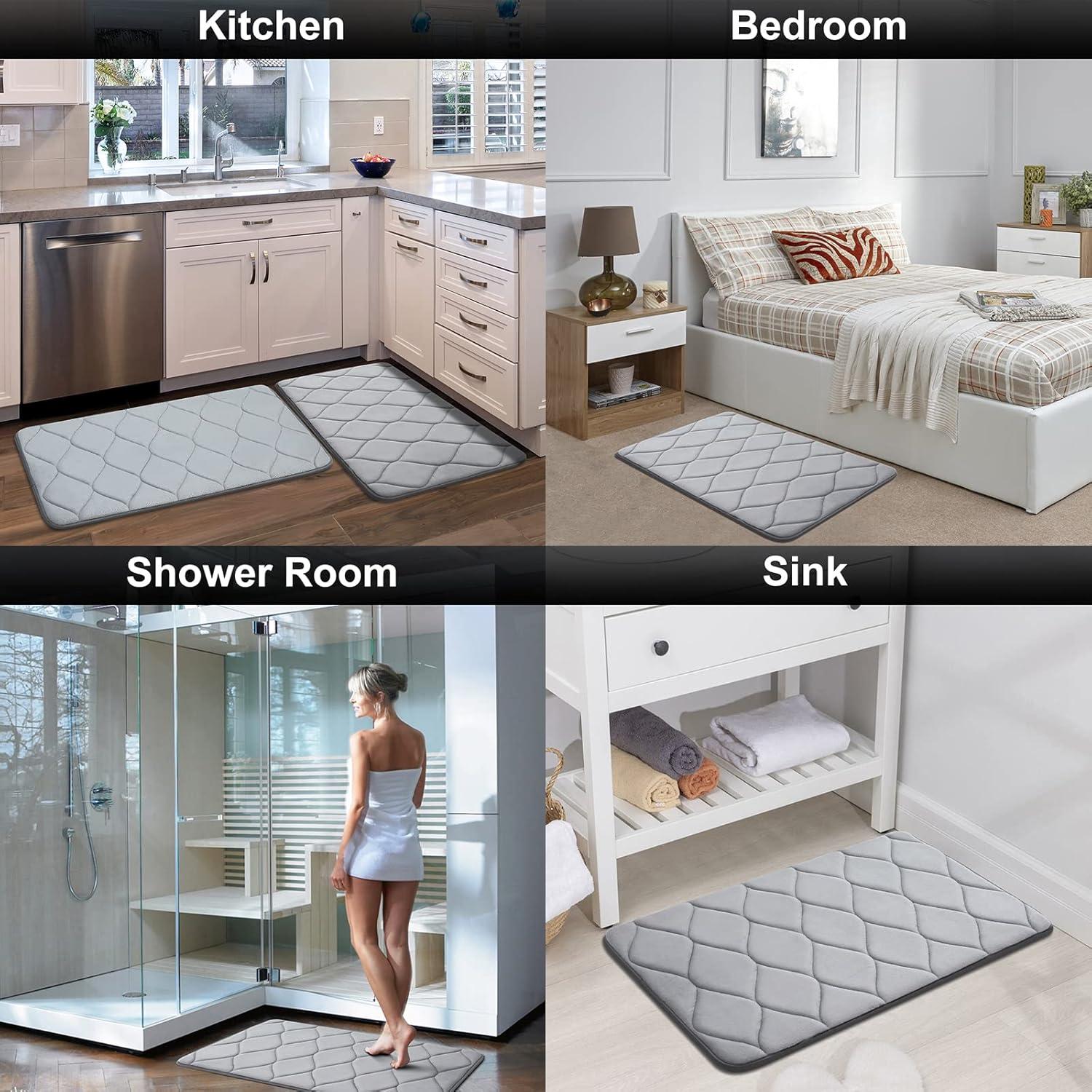 Alfombra de Baño Colorxy 76x50cm Espuma Memoria Antideslizante