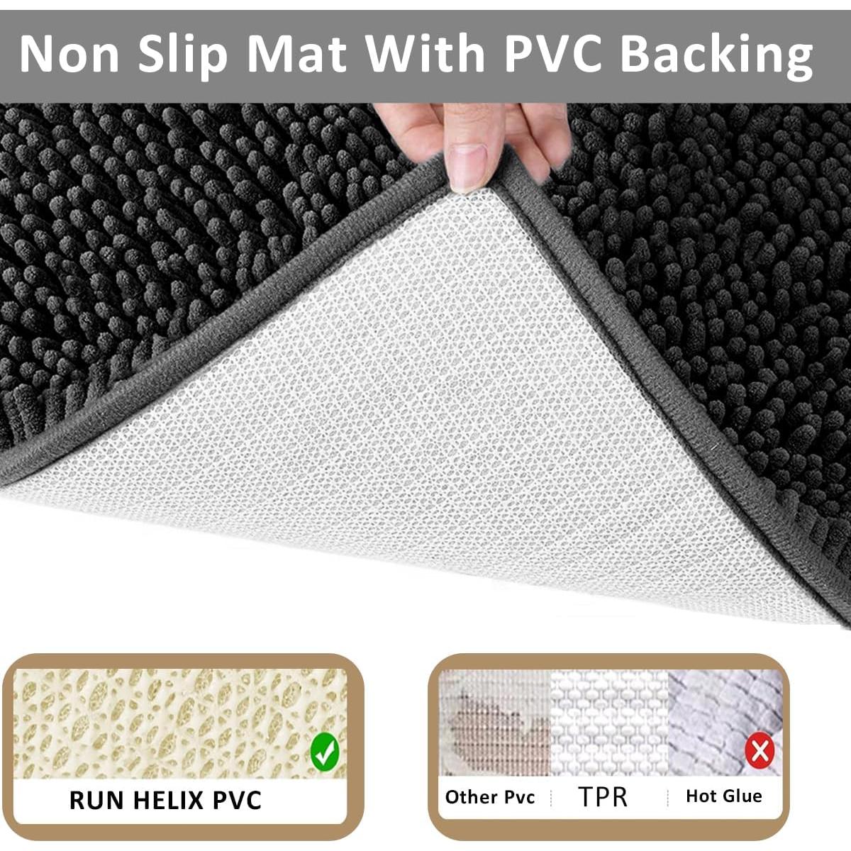 Juego de 3 Alfombrillas de Baño Antideslizantes RUN HELIX