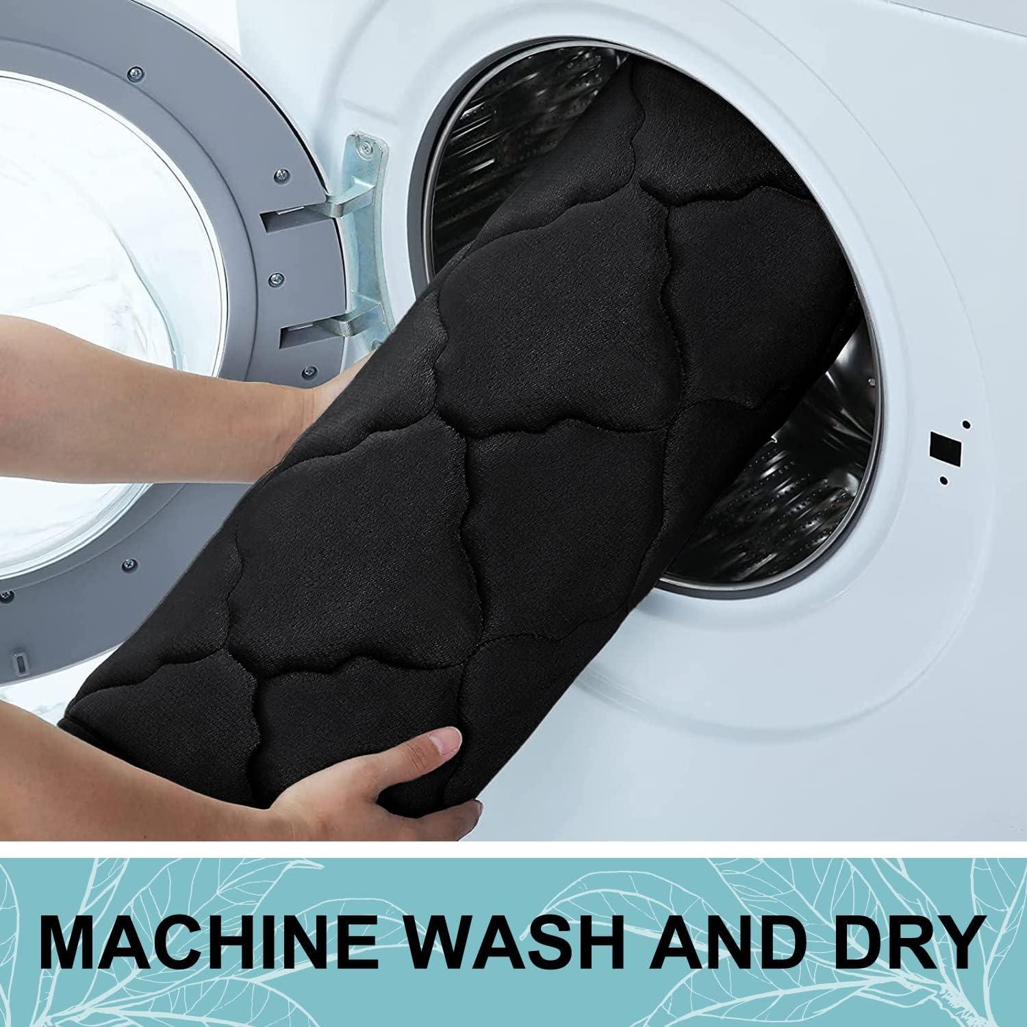 Alfombra de Baño OLANLY Espuma de Memoria 61x41 cm Negra