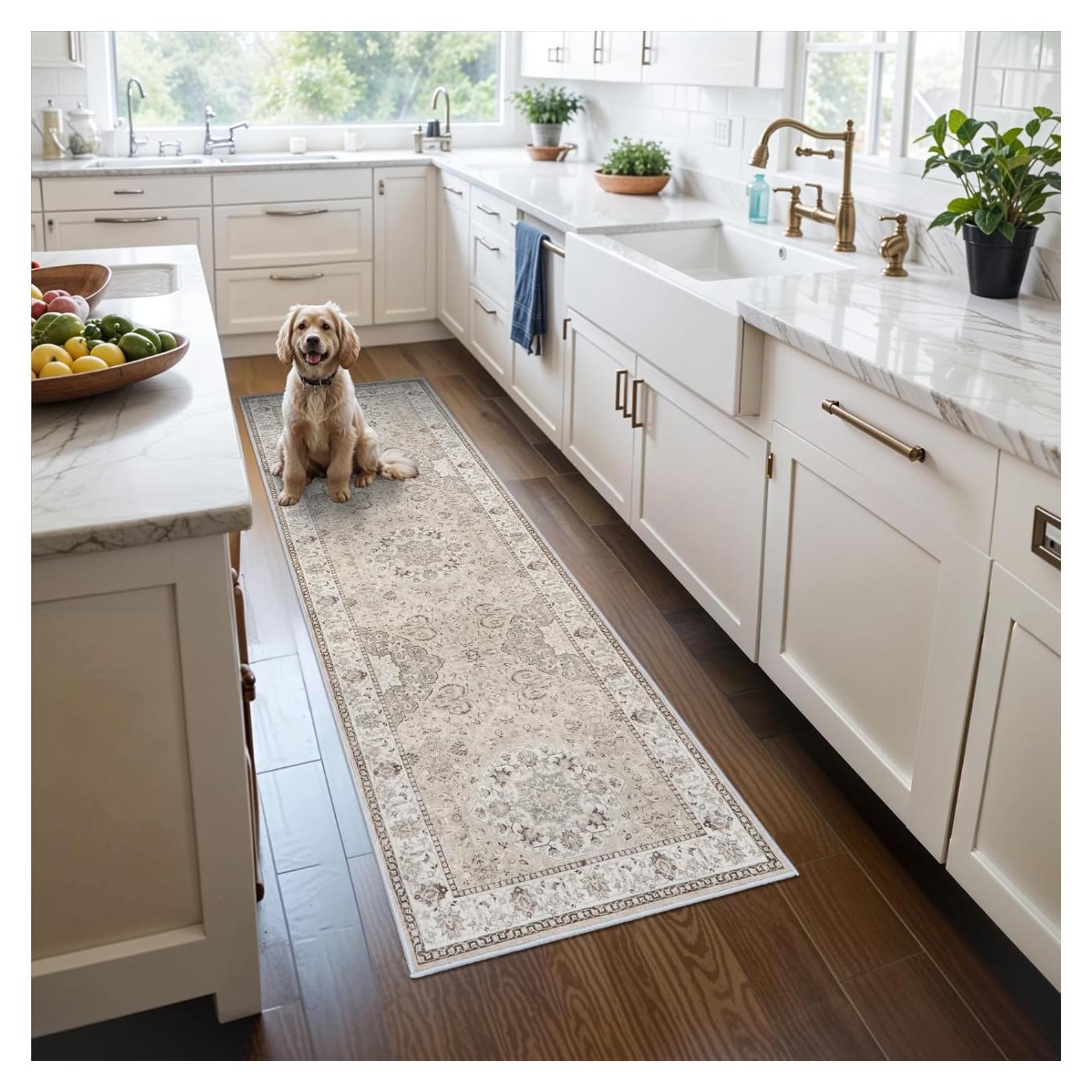 Corredor Lavable Beige 60x183 cm HY HAO YUN LAI Antideslizante