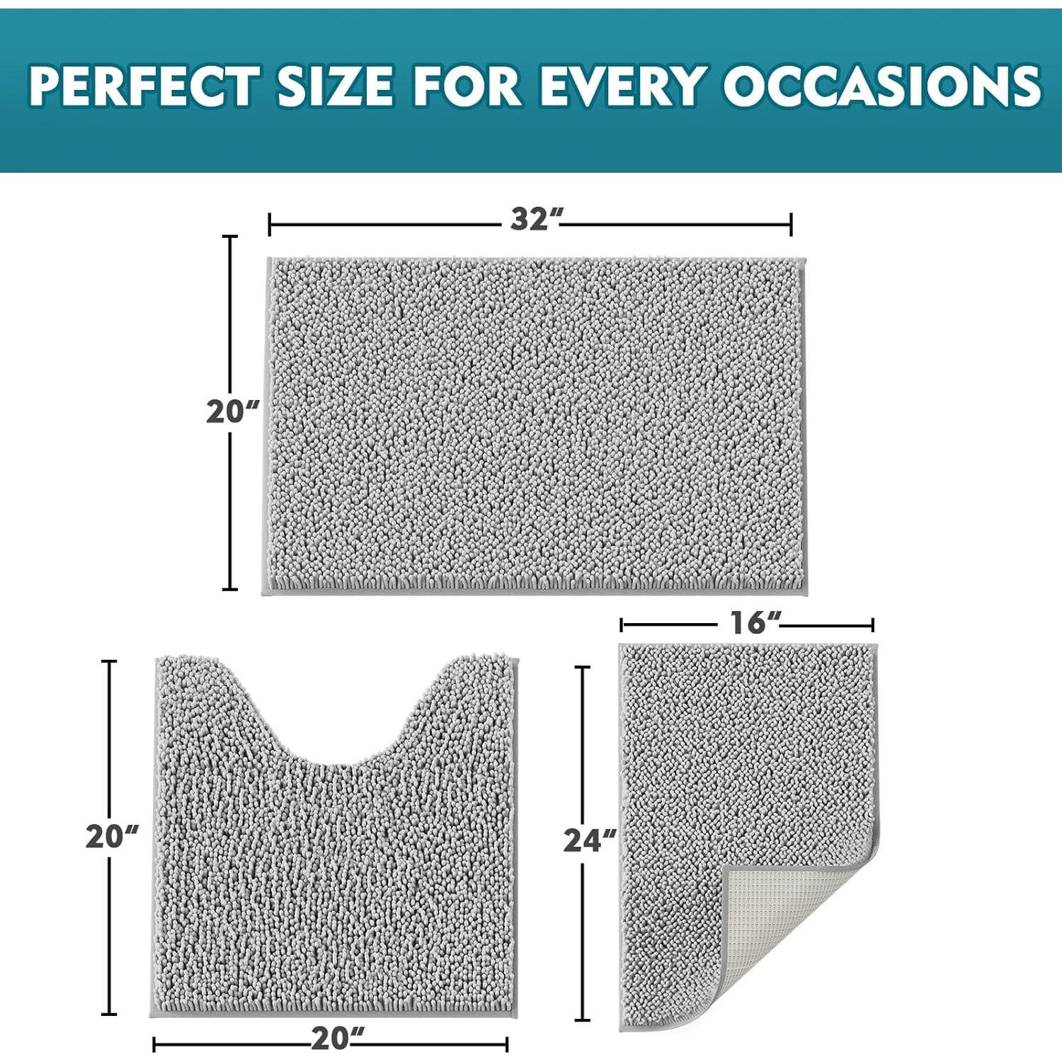 Juego de Alfombrillas de Baño RUN HELIX 3 Piezas Antideslizante