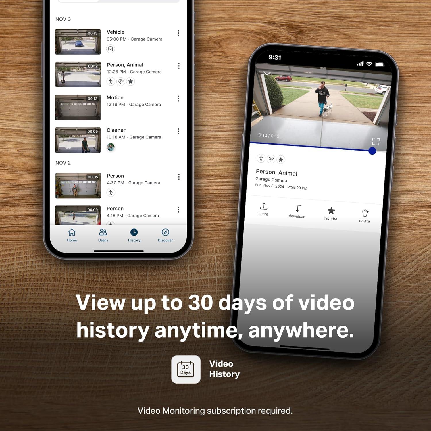Cámara de Seguridad myQ para Garaje – HD 1080p, Wi-Fi