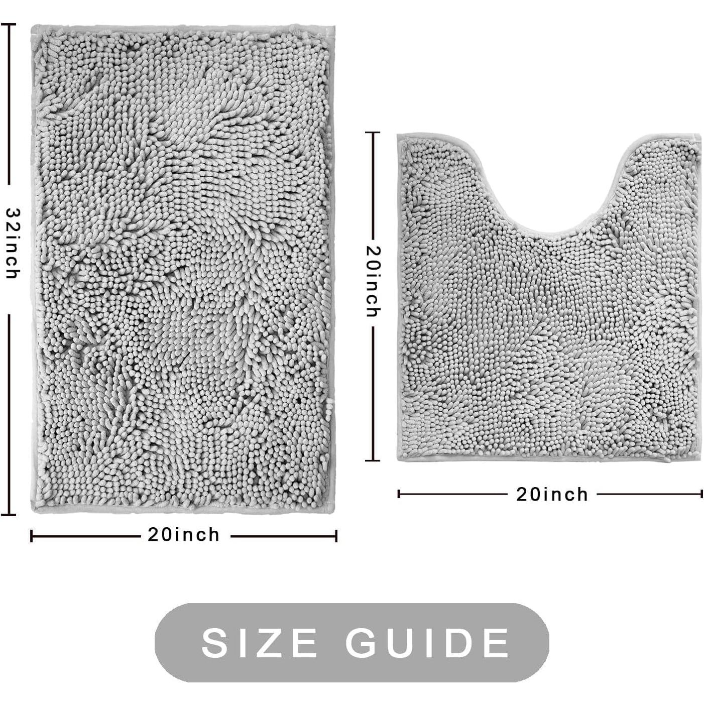 Conjunto de Alfombrillas de Baño Flotstiga 2 Piezas Antideslizantes