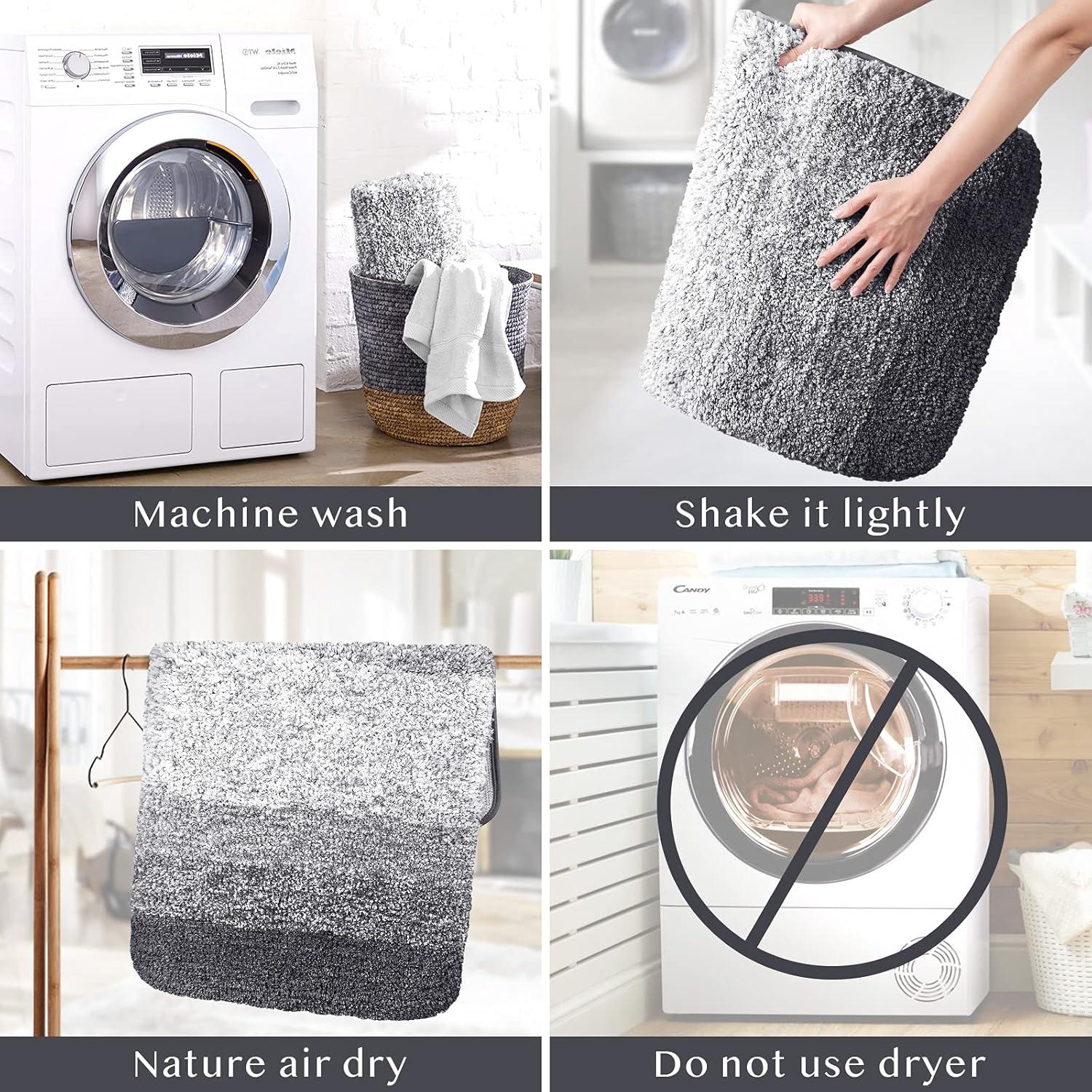 Alfombra de Baño KMAT 40x60cm Gris Gradiente Antideslizante