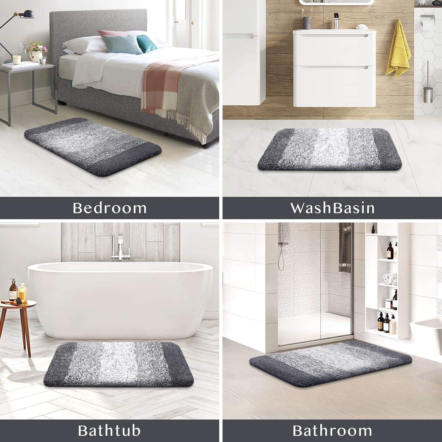 Alfombra de Baño KMAT 40x60cm Gris Gradiente Antideslizante