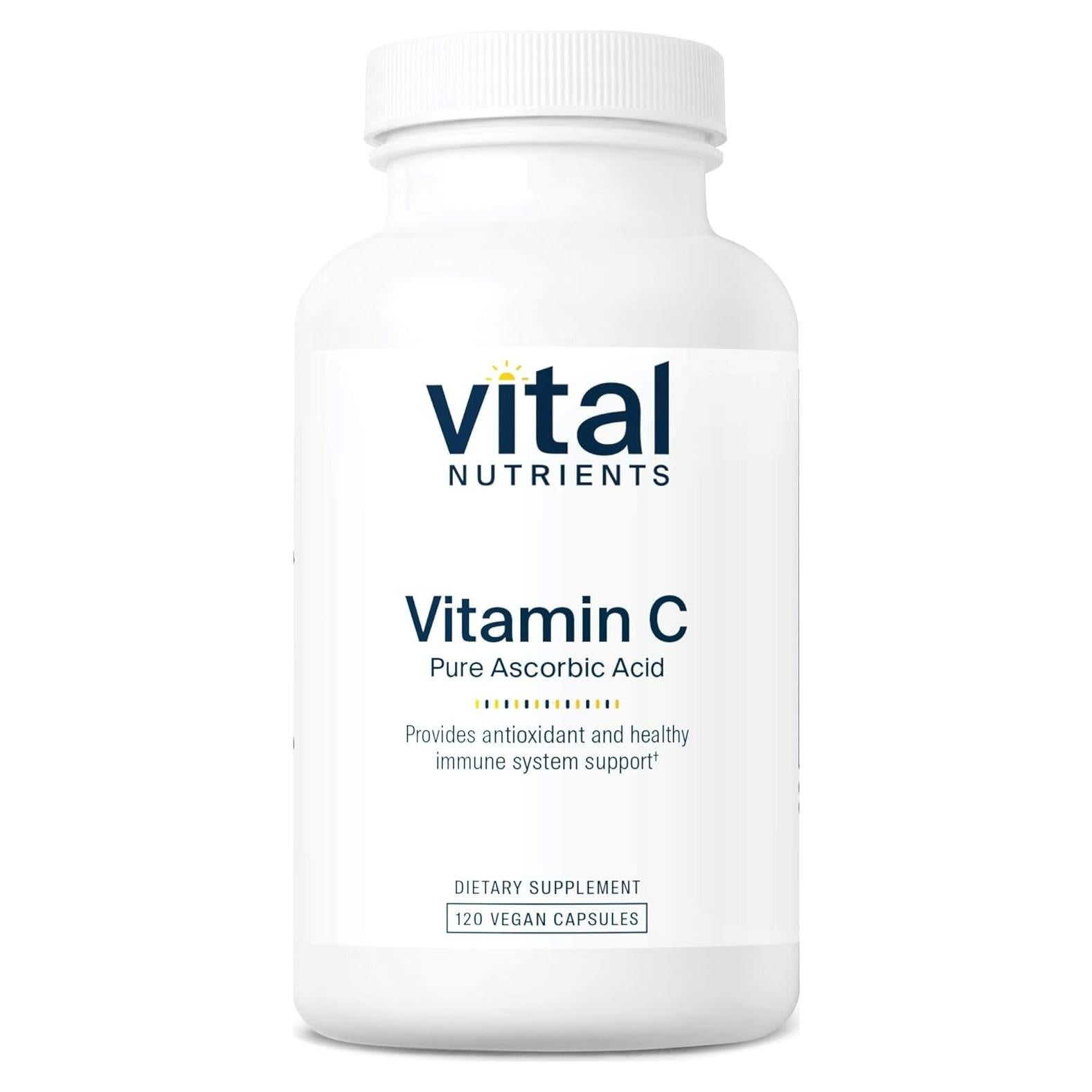 Vitamina C 1000mg Vital Nutrients - Antioxidante Vegano 120 Cápsulas
