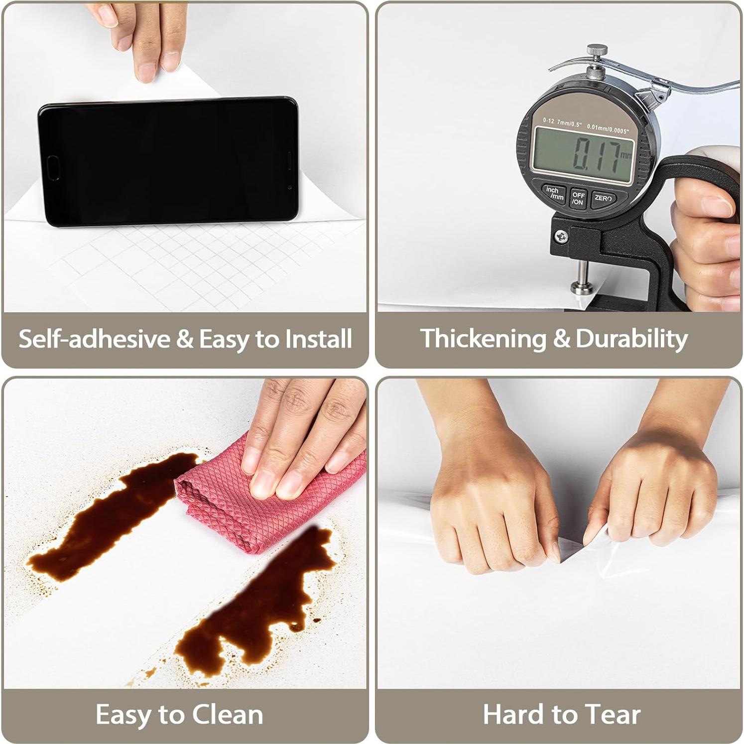 Papel Contacto Autoadhesivo TANONE Blanco Brillante 40x200 cm