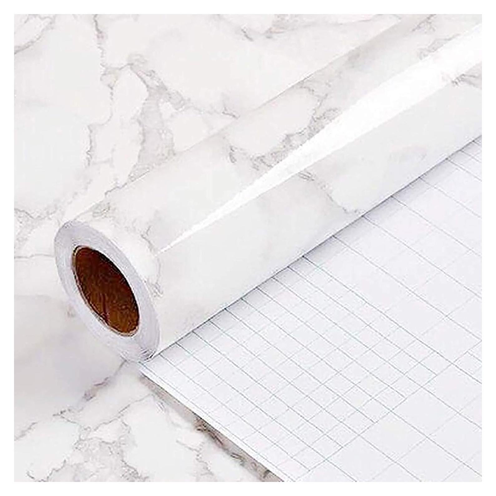 Papel Tapiz Autoadhesivo Yancorp Mármol Blanco Gris 30x305 cm