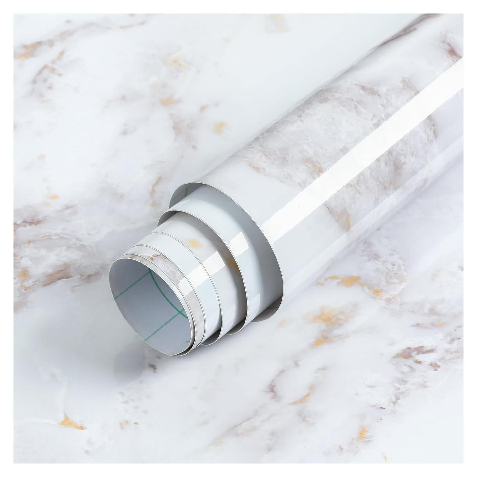 Papel Contacto de Mármol Brillante rabbitgoo 44.5x200 cm Autoadhesivo