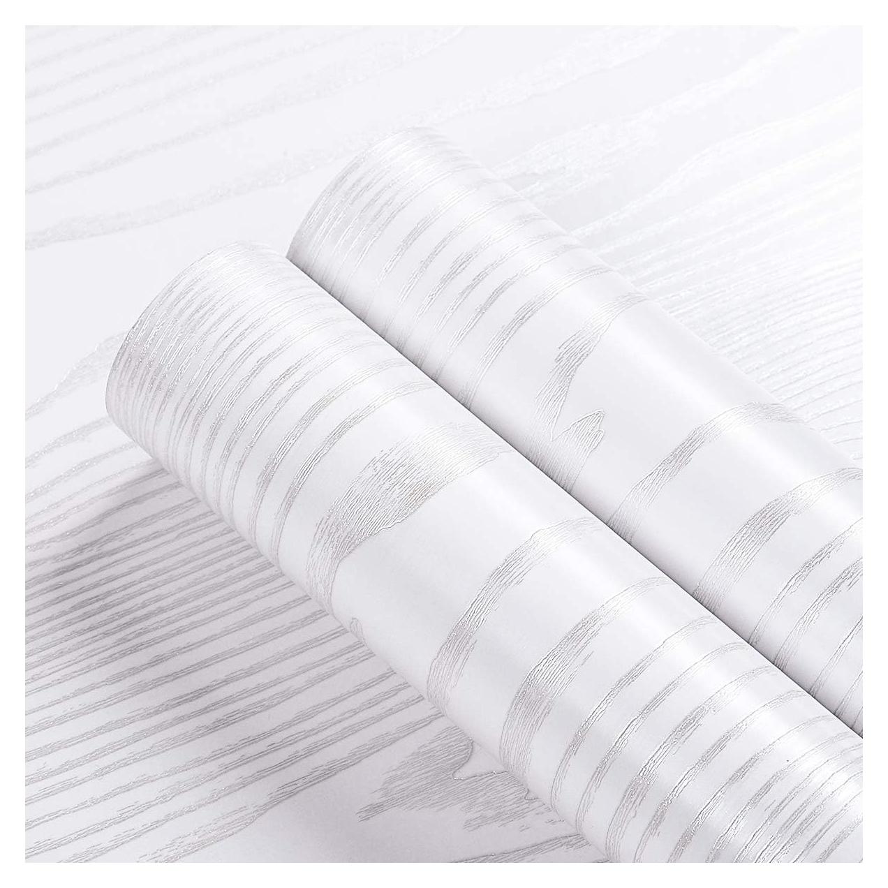 Papel Tapiz Autoadhesivo Livelynine Madera Blanca 40cm x 2m