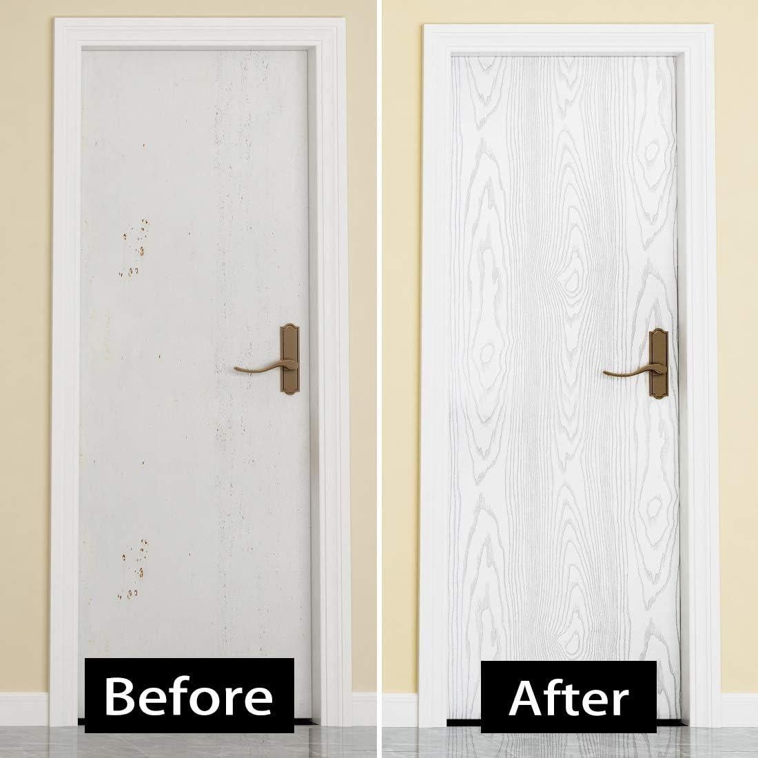 Papel Tapiz Autoadhesivo Livelynine Madera Blanca 40cm x 2m