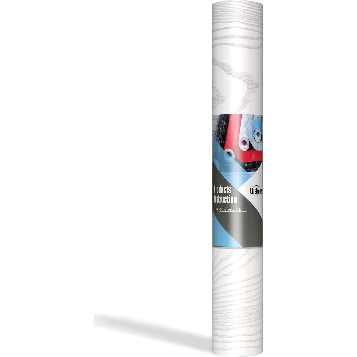 Papel Tapiz Autoadhesivo Livelynine Madera Blanca 40cm x 2m