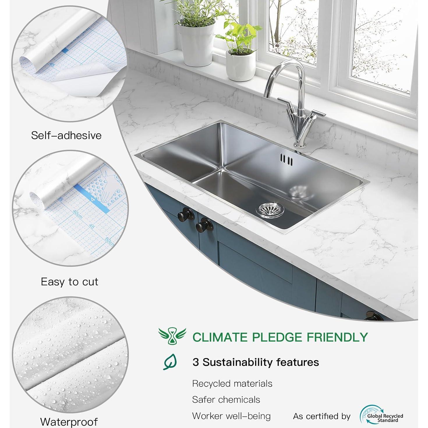 Papel Contacto de Mármol Heroad Autoadhesivo 1.31x6.56m