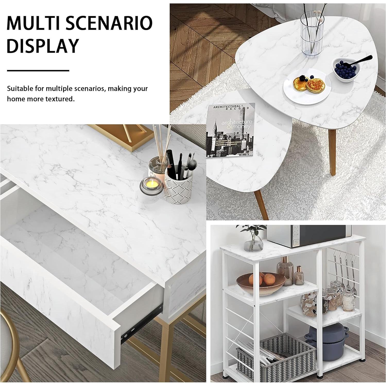 Papel Contacto de Mármol Heroad Autoadhesivo 1.31x6.56m