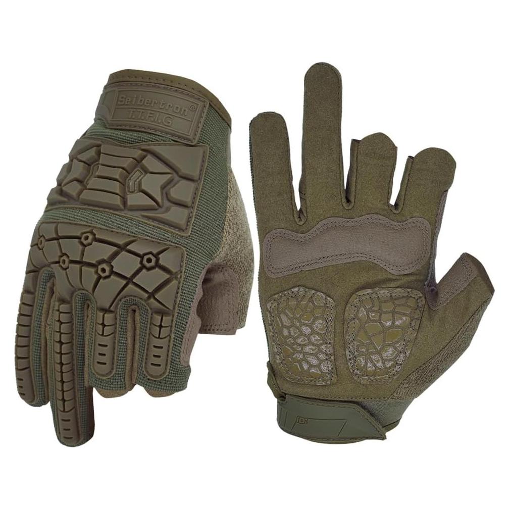 Guantes Tácticos Seibertron T.F.F.I.G 2.0 Caucho Verde