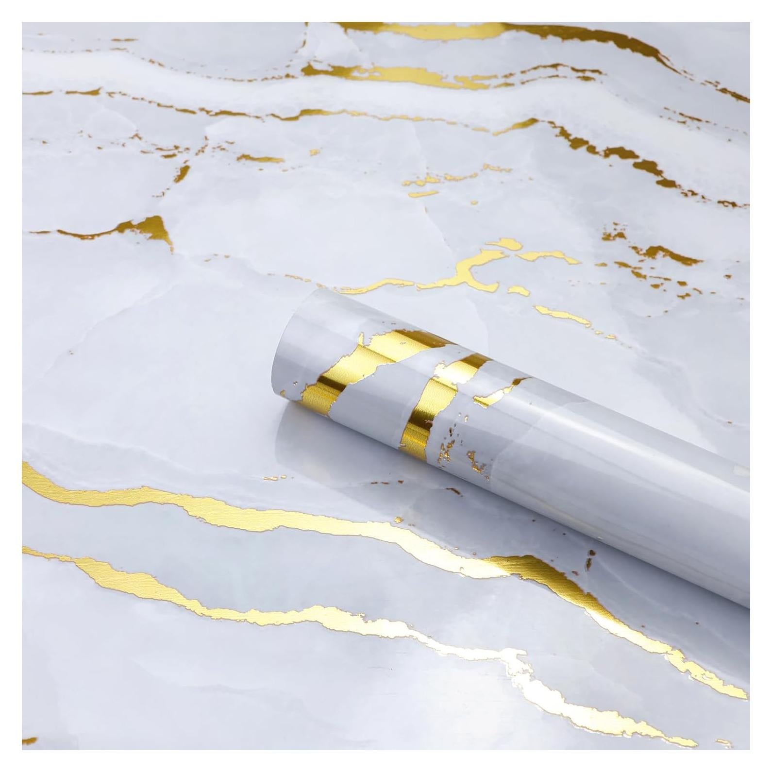 Papel Contacto de Mármol Dorado SOON AFTER 40x200 cm Autoadhesivo