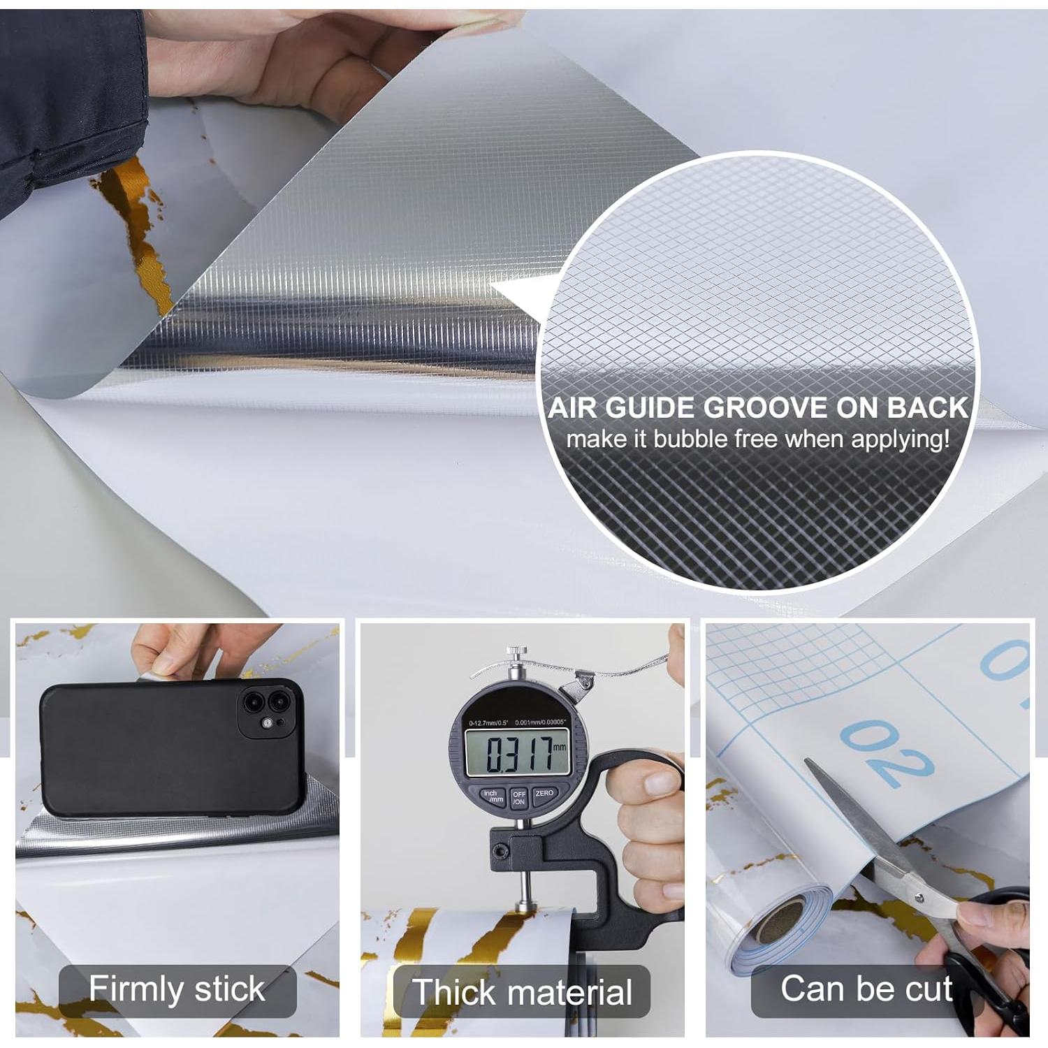 Papel Contacto de Mármol Dorado SOON AFTER 40x200 cm Autoadhesivo