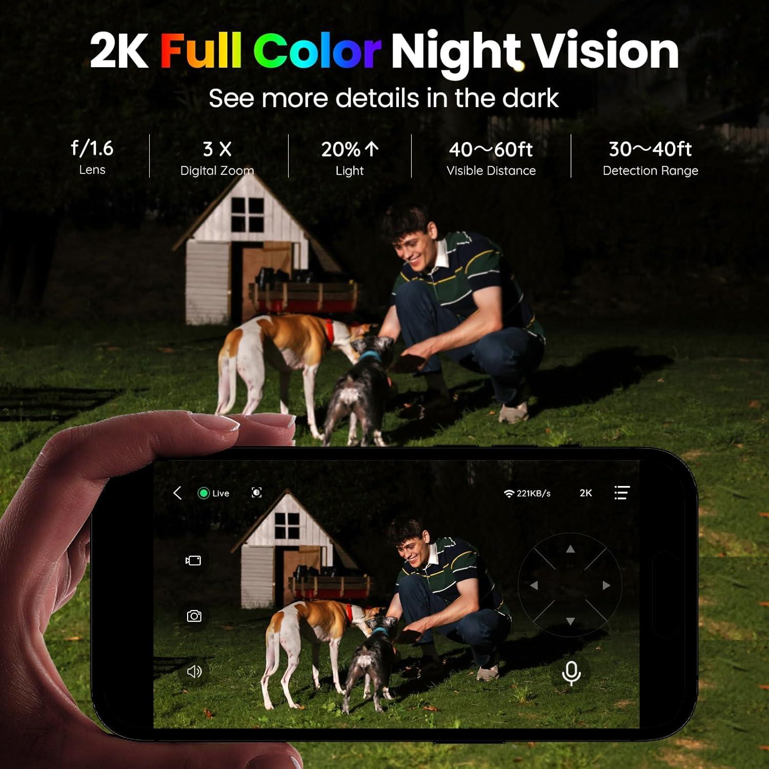 Cámara de Seguridad 2K CURISEE Solar 360° WiFi Audio