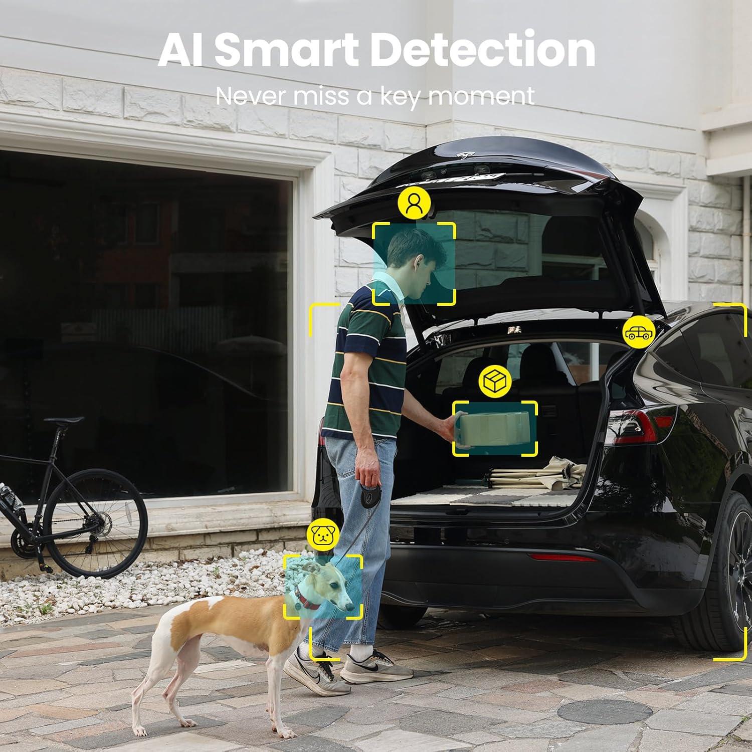 Cámara de Seguridad 2K CURISEE Solar 360° WiFi Audio