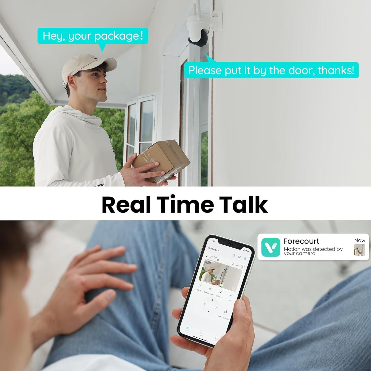 Cámara de Seguridad 2K CURISEE Solar 360° WiFi Audio