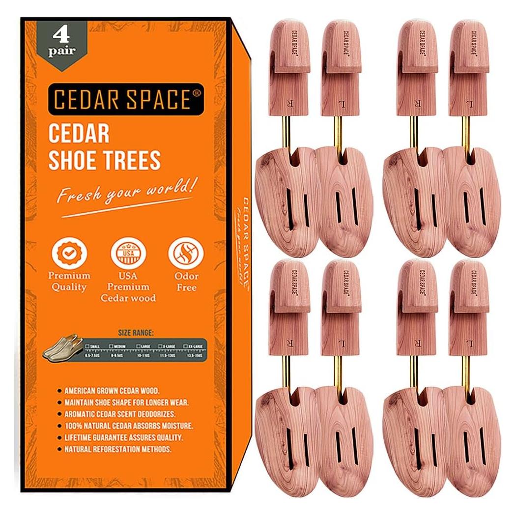 Estirador de Zapatos de Madera Cedar Space 6.5-14 Ajustable