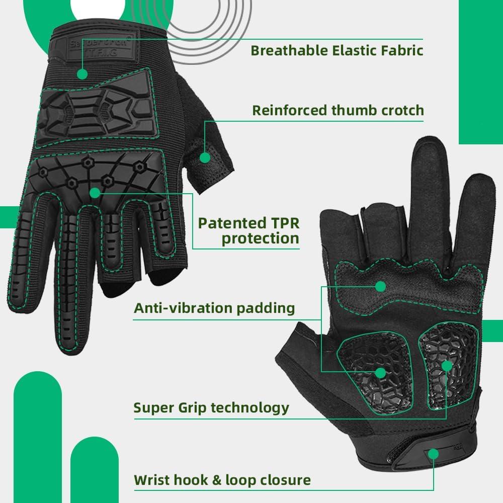 Guantes Tácticos Seibertron T.F.F.I.G 2.0 Caucho Flexible