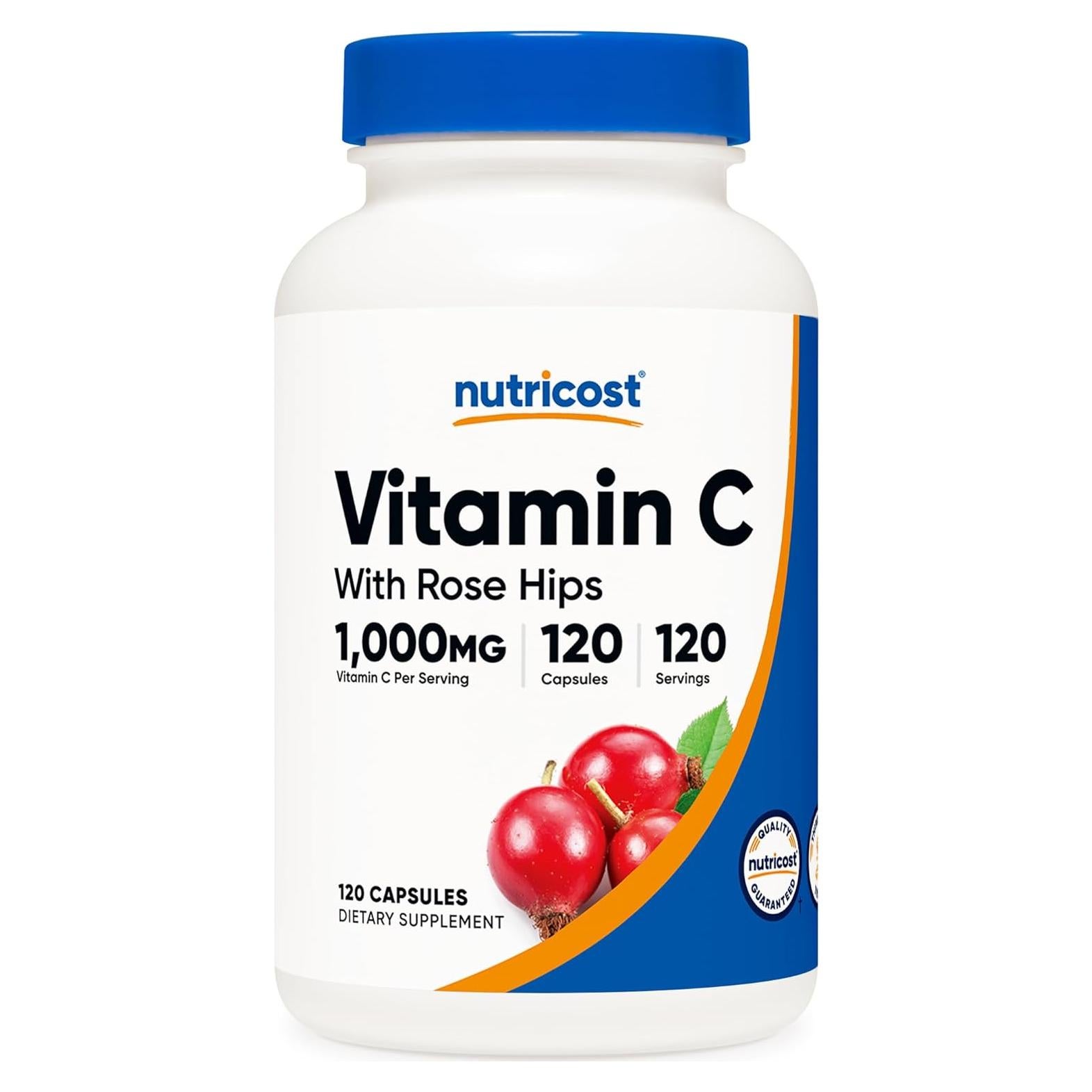 Nutricost Vitamina C 1000mg con Rosa Mosqueta 120 Cápsulas