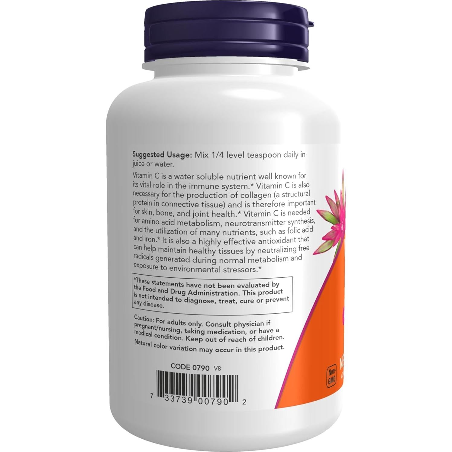 NOW Foods Vitamina C en Polvo 226.8g - Antioxidante