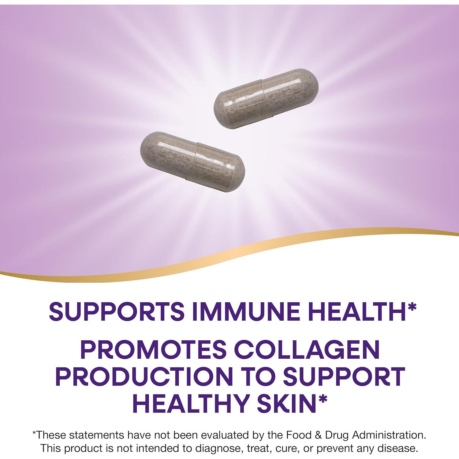 Vitamina C Nature's Way con Escaramujo 250 Cápsulas - Antioxidante