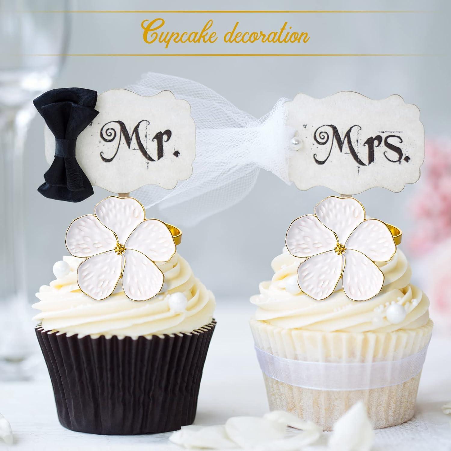 Anillos de Servilleta de Flor Dorada Patelai 36 Pcs 10.9 cm