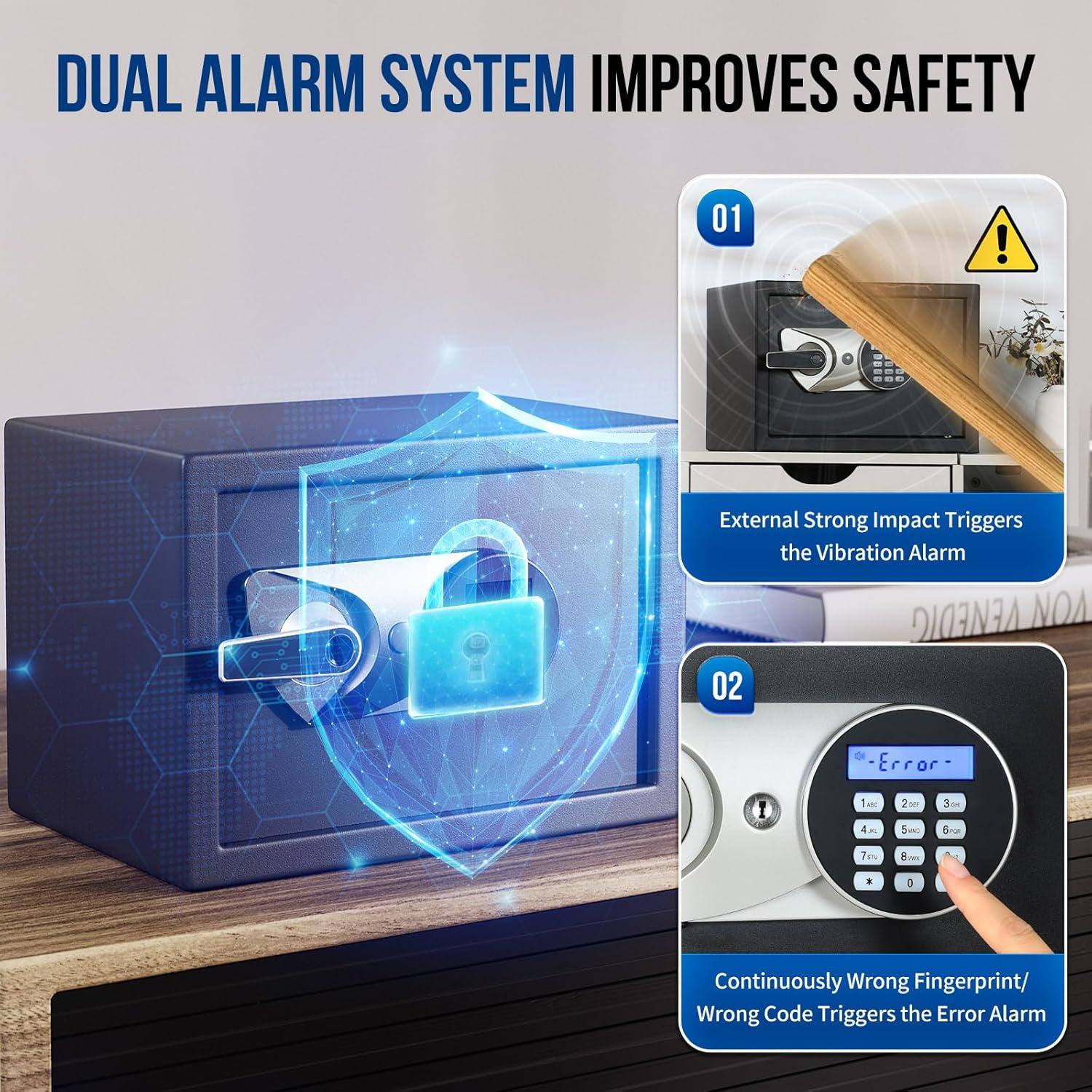 Caja Fuerte Biométrica BlackSmith 1.0 Pies Cúbicos Negra