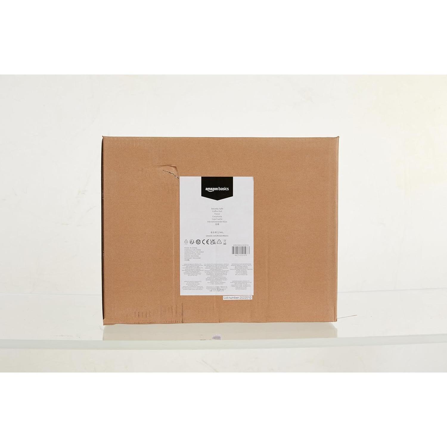 Caja Fuerte Electrónica Amazon Basics 14 Litros Acero Negra