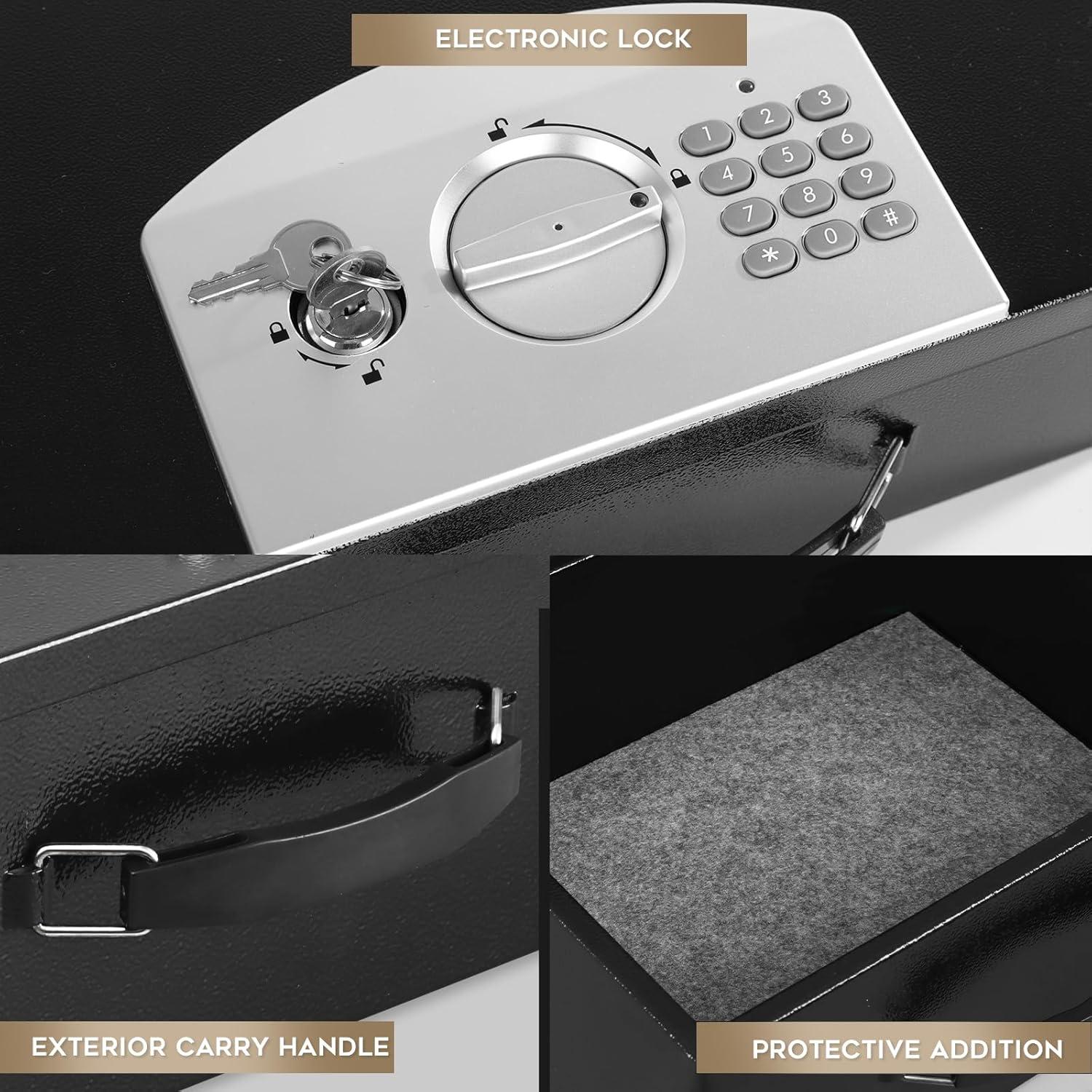 Caja Fuerte Metálica Portátil Dalmbox Grande Resistente al Fuego