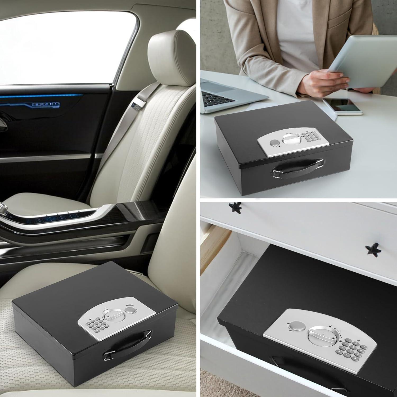 Caja Fuerte Metálica Portátil Dalmbox Grande Resistente al Fuego