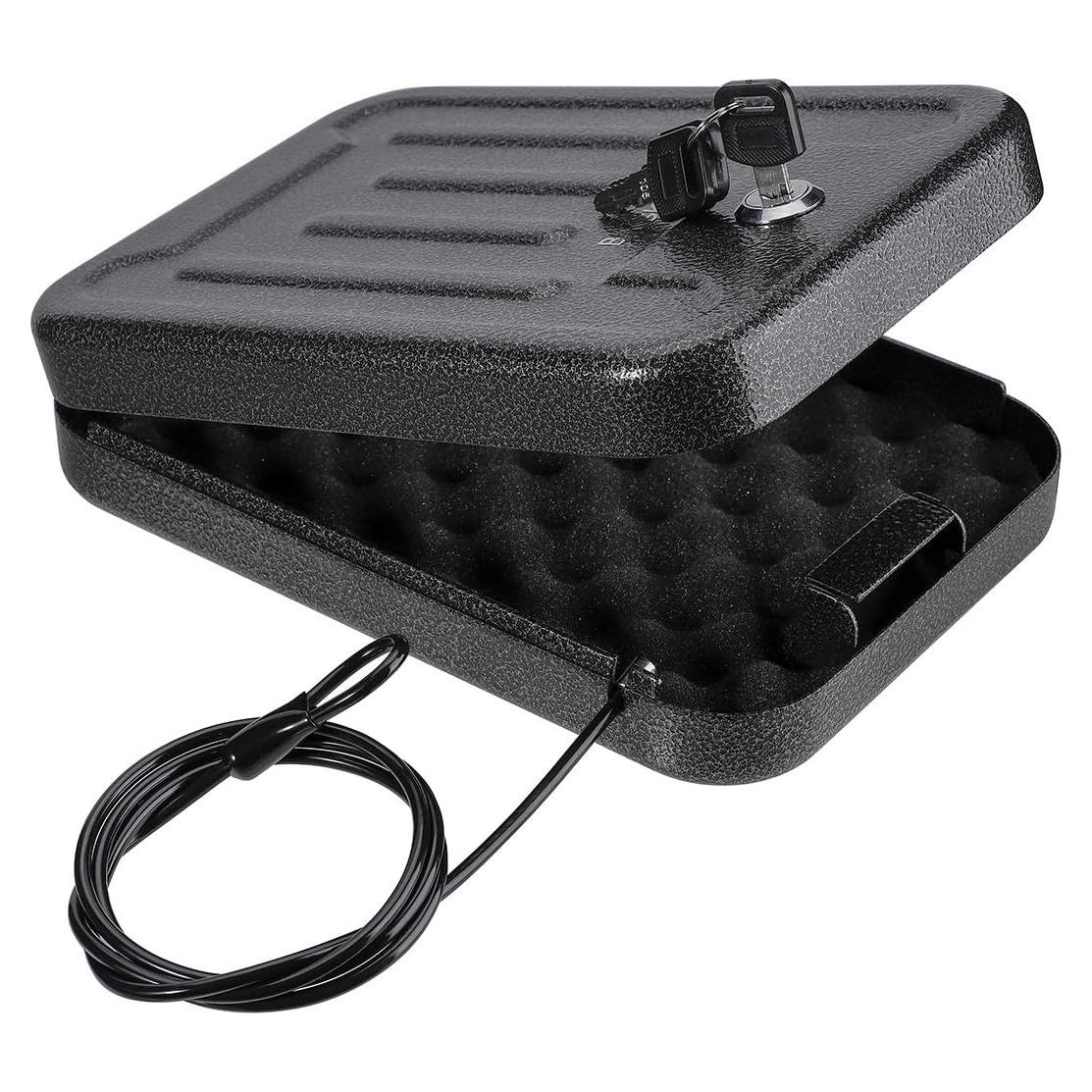 Caja de Seguridad Portátil BAGKOOL 9.4x6.5x2" para Armas y Documentos