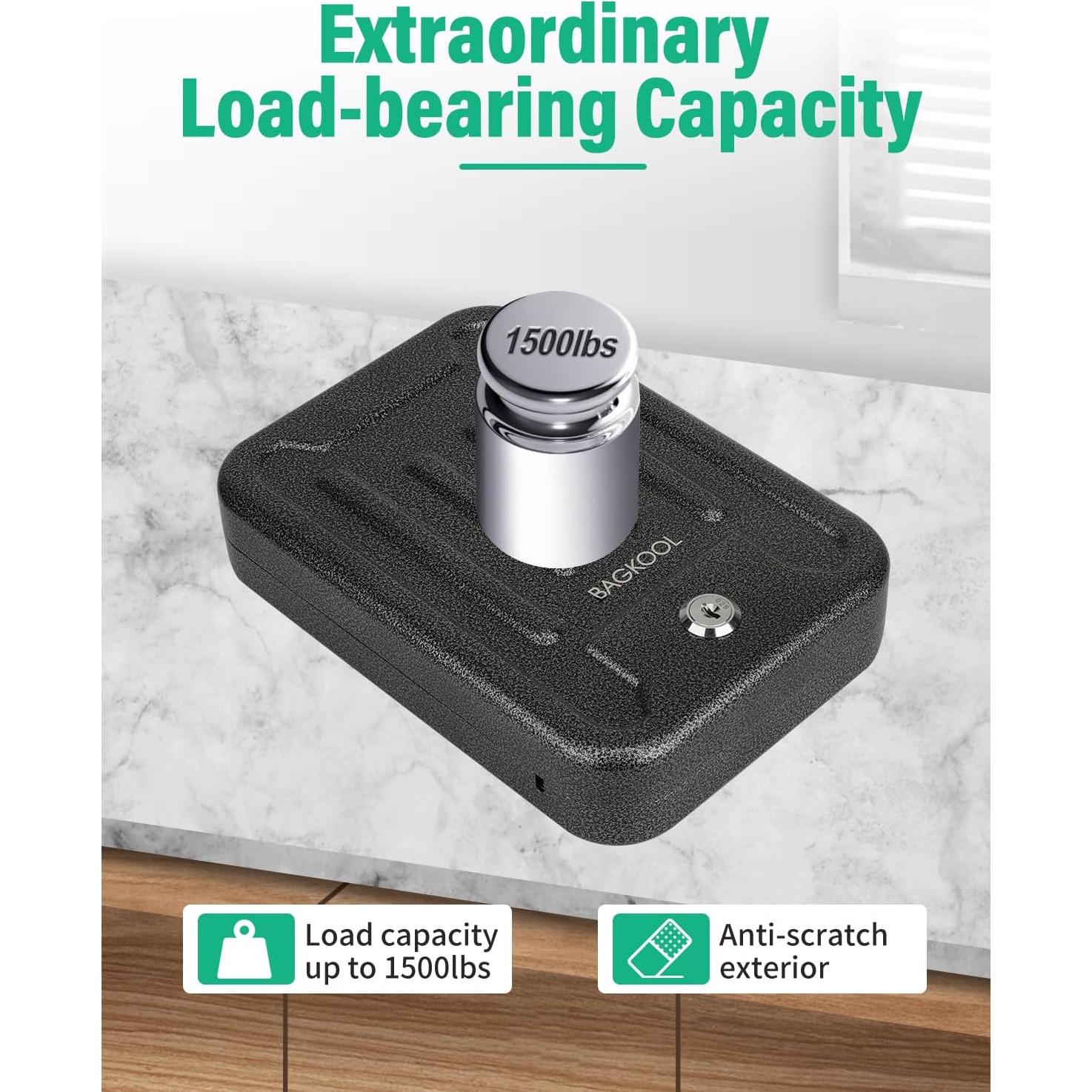 Caja de Seguridad Portátil BAGKOOL 9.4x6.5x2" para Armas y Documentos