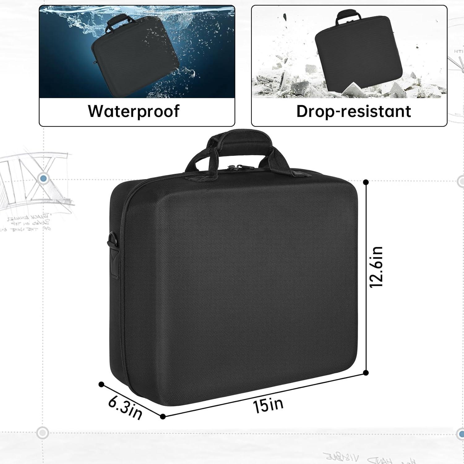 Caja de Relojes LASUK 42 Ranuras Dura y Portátil Negra