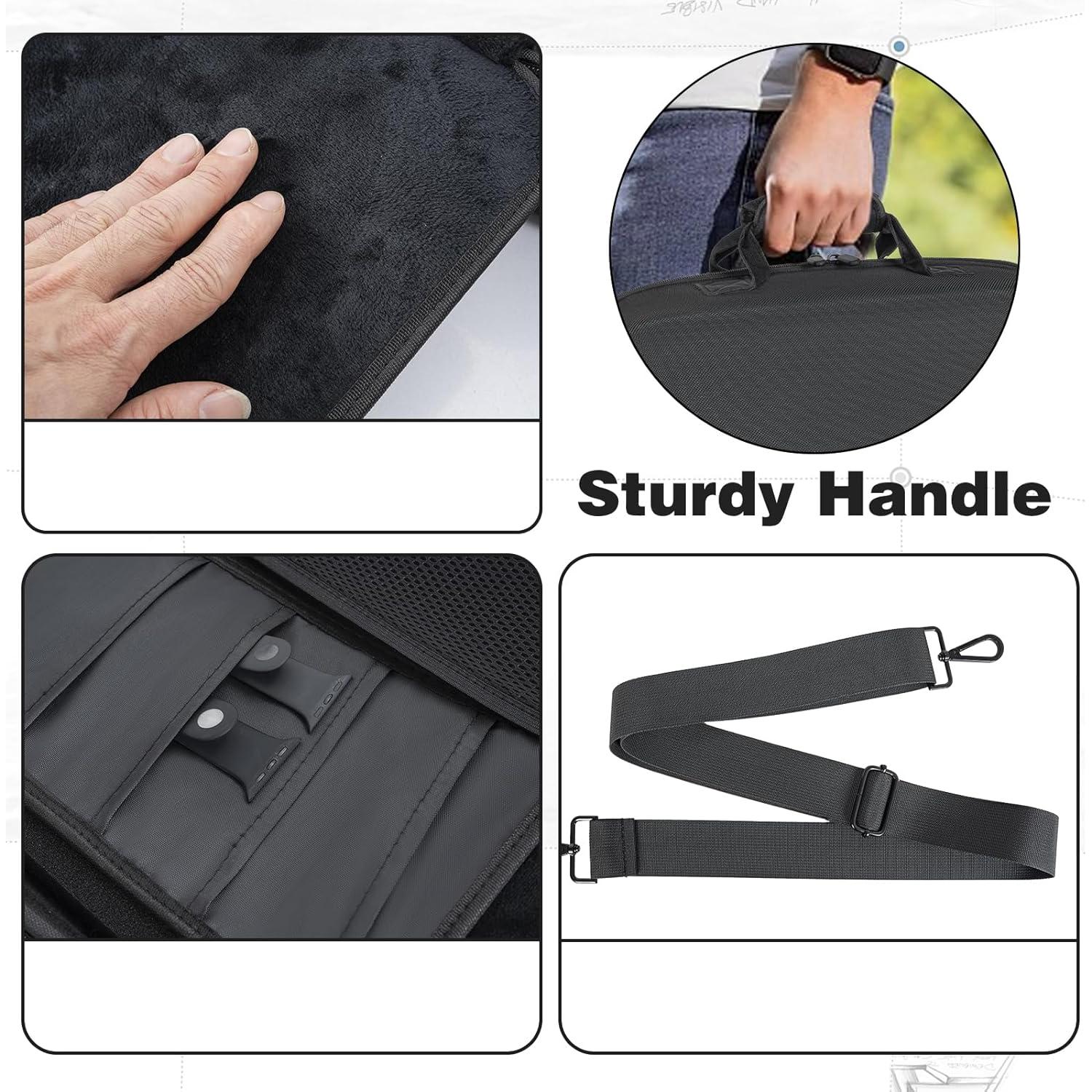 Caja de Relojes LASUK 42 Ranuras Dura y Portátil Negra