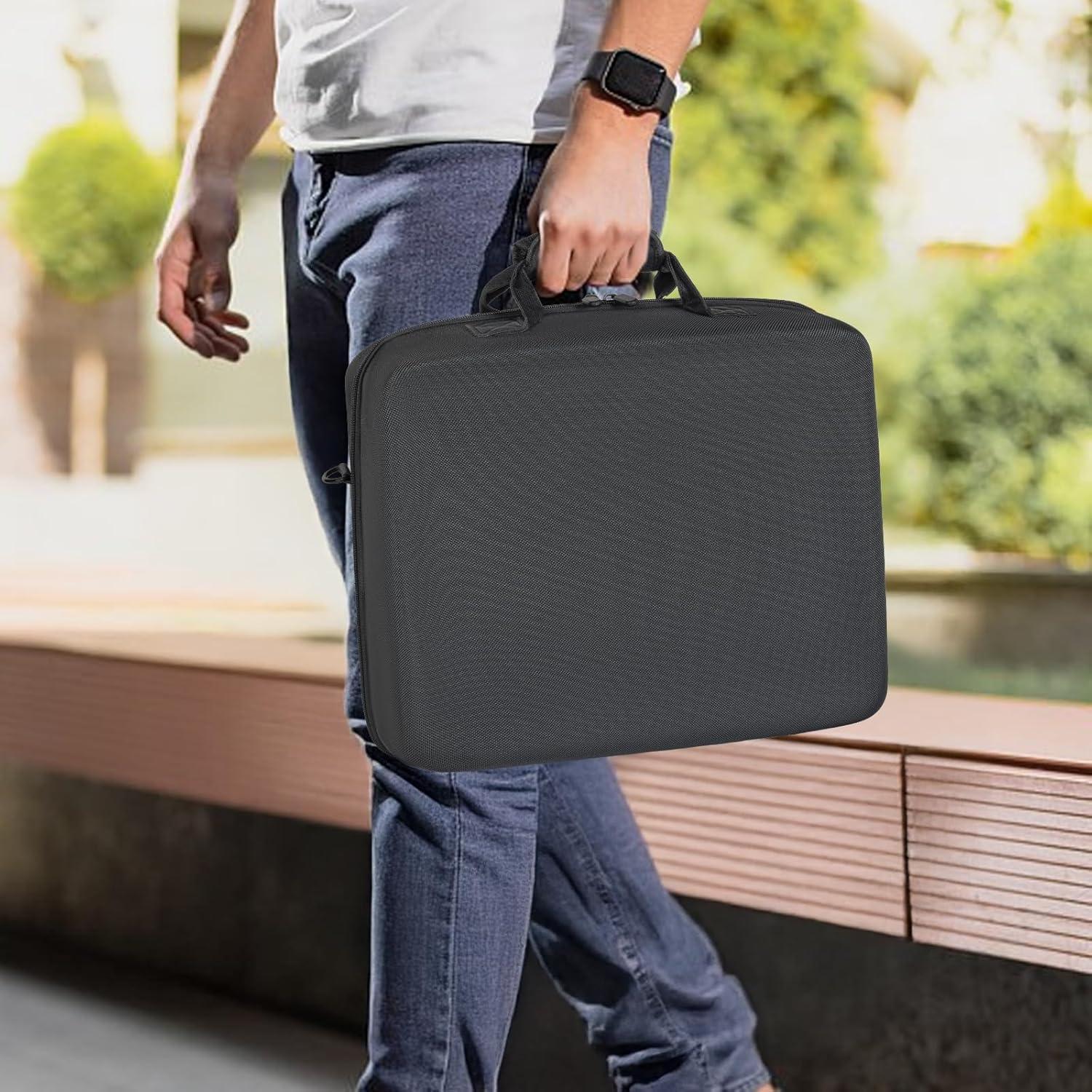 Caja de Relojes LASUK 42 Ranuras Dura y Portátil Negra