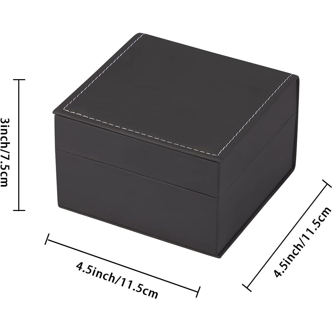 Caja de Reloj Individual de Lujo LETURE Negra con Almohadilla