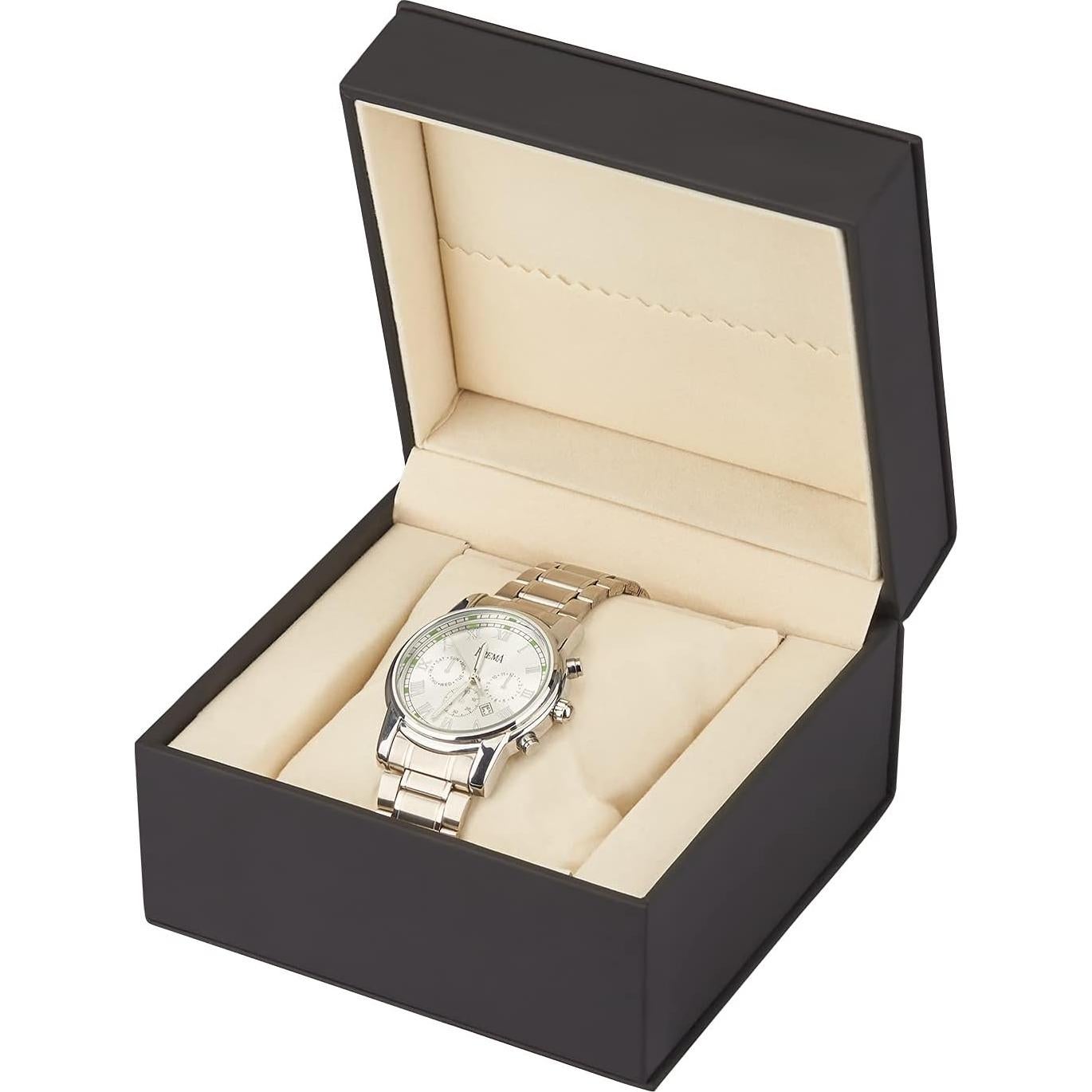 Caja de Reloj Individual de Lujo LETURE Negra con Almohadilla