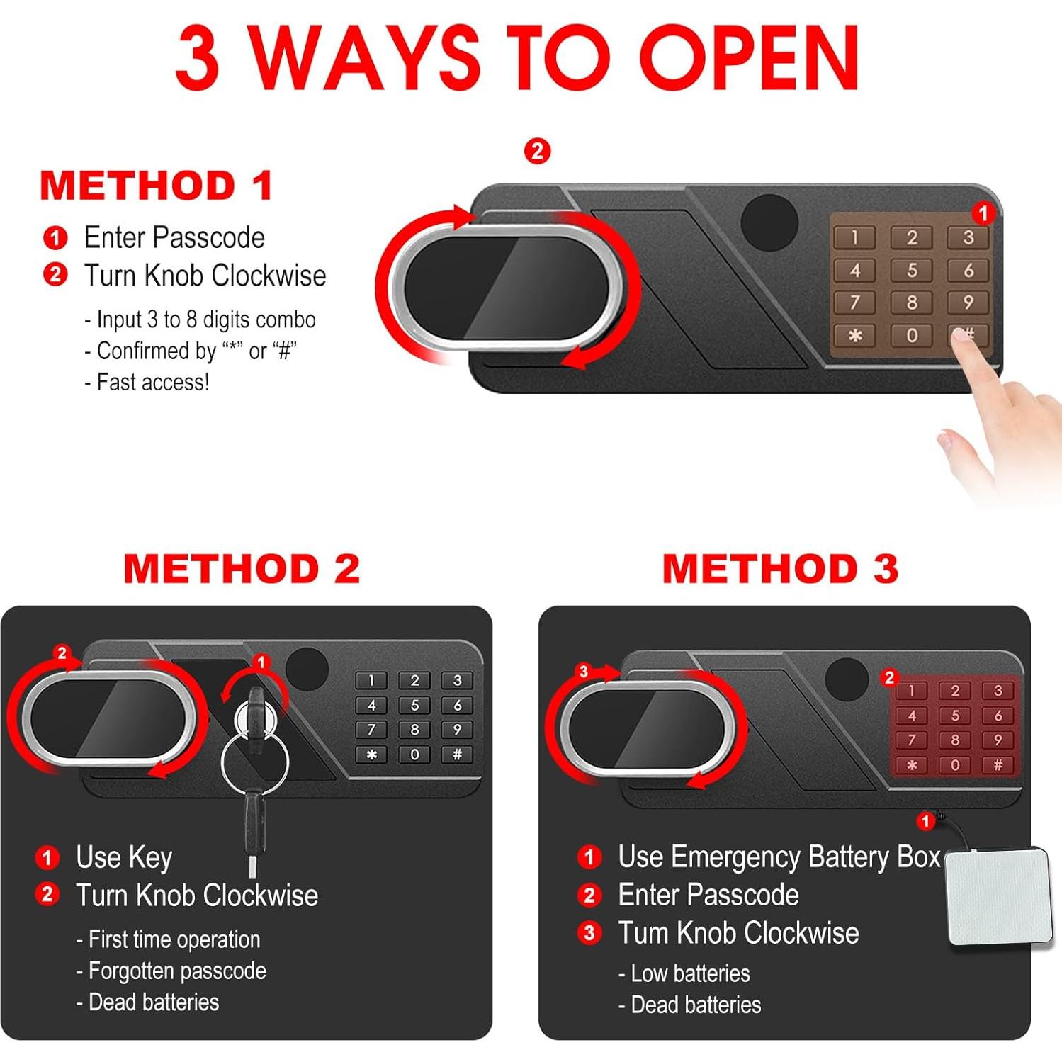Caja Fuerte Digital EVSUVSRT 5 Pies Cúbicos Antirrobo