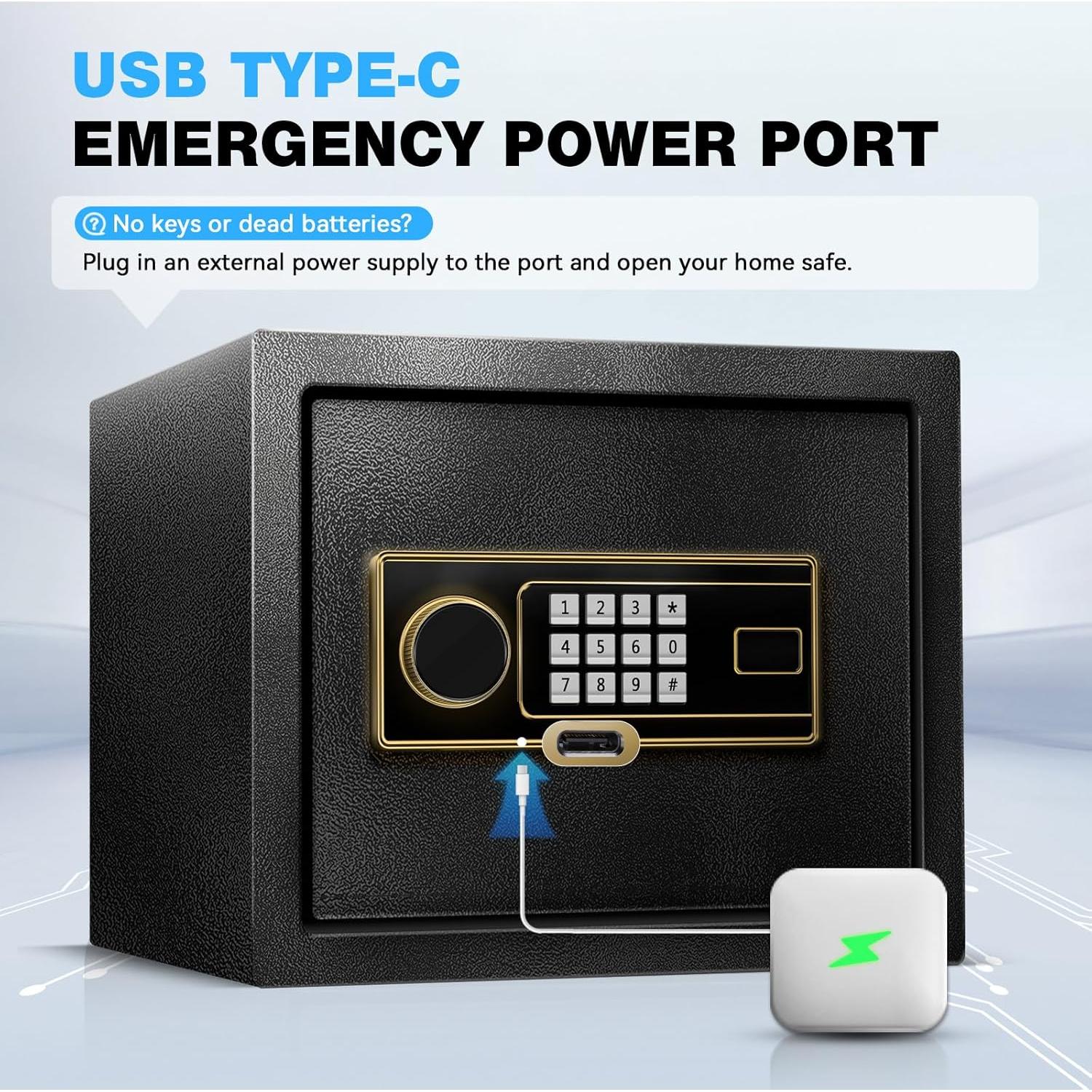 Caja Fuerte Ignífuga Fdsutvit 51L con Alarma y Estante Removible